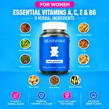 BEARVANA All-In-1 Women's Wellness Gummies - 9 Herbal Ingredients, Vitamins A,C,E,B6, Gluten Free, No Hassle Daily Selfcare Supplement - Berry Flavor, 1-Month Supply (60 Chewable Dietary Supplement)