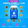 BEARVANA All-In-1 Women's Wellness Gummies - 9 Herbal Ingredients, Vitamins A,C,E,B6, Gluten Free, No Hassle Daily Selfcare Supplement - Berry Flavor, 1-Month Supply (60 Chewable Dietary Supplement)
