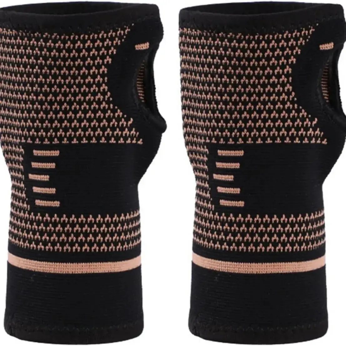 Unisex Copper Wrist Compression Sleeves - Breathable Wrist Support for Arthritis, Tendonitis, Sprains, Carpal Tunnel (Unisex Size), Tendonitis Relief, 2-Pack, Arthritis Control, Adults