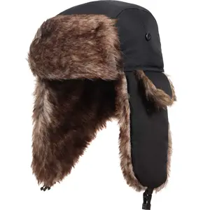 Unisex Trapper Warm Russian Trooper Hat Winter Skiing Cap Women Men Windproof  Earflap Snow Ski Headwear