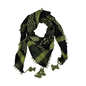 Olive & Black Kuffiyeh – Handcrafted Palestinian Scarf with Traditional Elegance