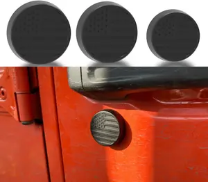 B BRAZIFY Strong Magnetic Keyhole Covers, Door Lock Cover compatible with 2018-2025 Jeep Wrangler JL & Gladiator JT, 2 Front & 1 Tailgate Door Lock Protectors