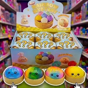 Rainbow Dumpling Squishy 4x$30 - Fun and Colorful Stress Relief Toy for Kids and Adults