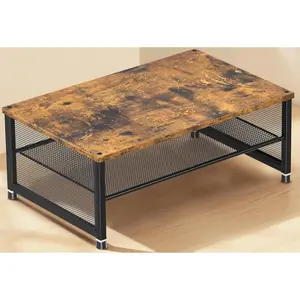 Desk Organizers and Accessories, 2-Tier Metal Computer  Stand Riser, Desk Organizer for , Printer & Laptop Stand, Desktop Workspace Organizers for Office Supplies(Brown)