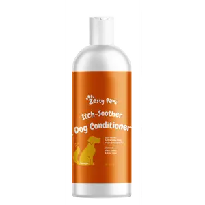 Zesty Paws Itch-Soother Dog Conditioner with Oatmeal Shea Butter & Aloe Vera for All Breeds Gentle Detangling & Skin Health Support