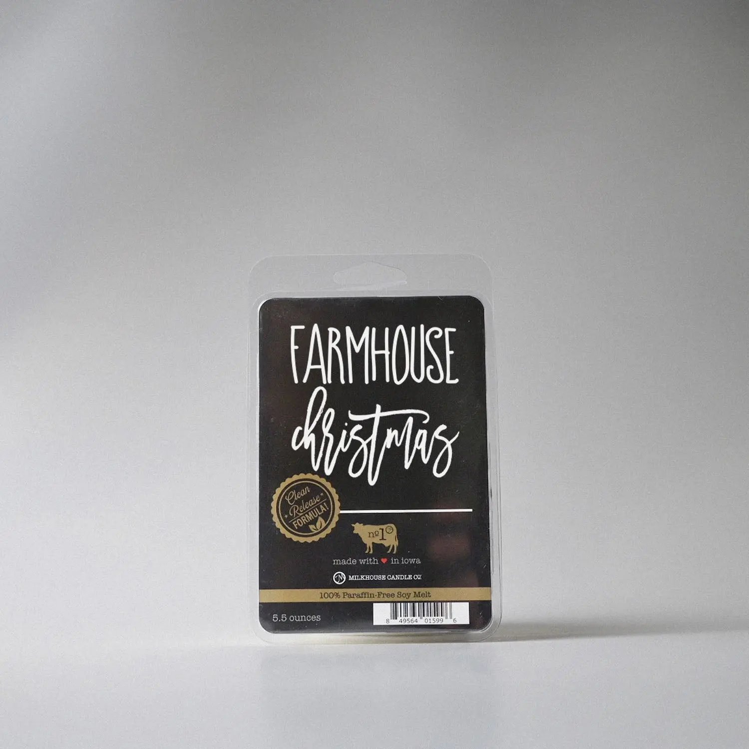 Milkhouse Candle, Farmhouse Christmas Soy Wax Melt, Spiced Apple, Cinnamon & Citrus, Cozy Holiday Home Fragrance, Hand-Poured Soy Wax Aroma Decor