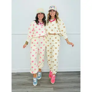 Polka Dot Jogger Sweat Pants (Reg.)-2 Colors