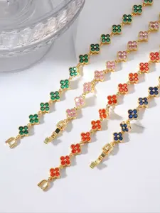 Elegant Women's Bracelet with Copper & Zirconia Accents, Unique Design Jewelry Accessory for Daily Wear, Perfect Gift Idea