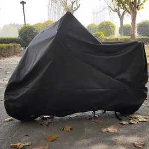 Thickened EVA Motorcycle and Bicycle Cover - All-season universal, thickened, waterproof and snowproof, suitable for most vehicles, available in black and gray, outdoor vehicle protection, stylish motorcycle cover, provides complete coverage.