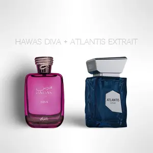 The Mermaid Bundle: Hawas Diva + Atlantis Extrait by French Avenue – Unisex Eau De Parfum 100ml / 3.4 oz Each