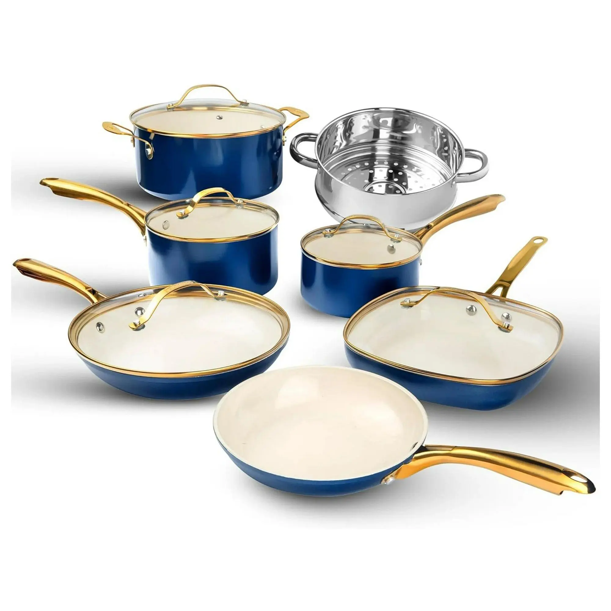 Gotham Steel Navy 12 Piece Ultra NonstickCookware Set Gotham Steel Navy 12 Piece Ultra NonstickCookware Set