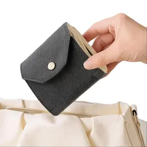 Compact Quick Access Cash Wallet 1-99 Notes Vintage Faux Leather Buckle Mens Wallet