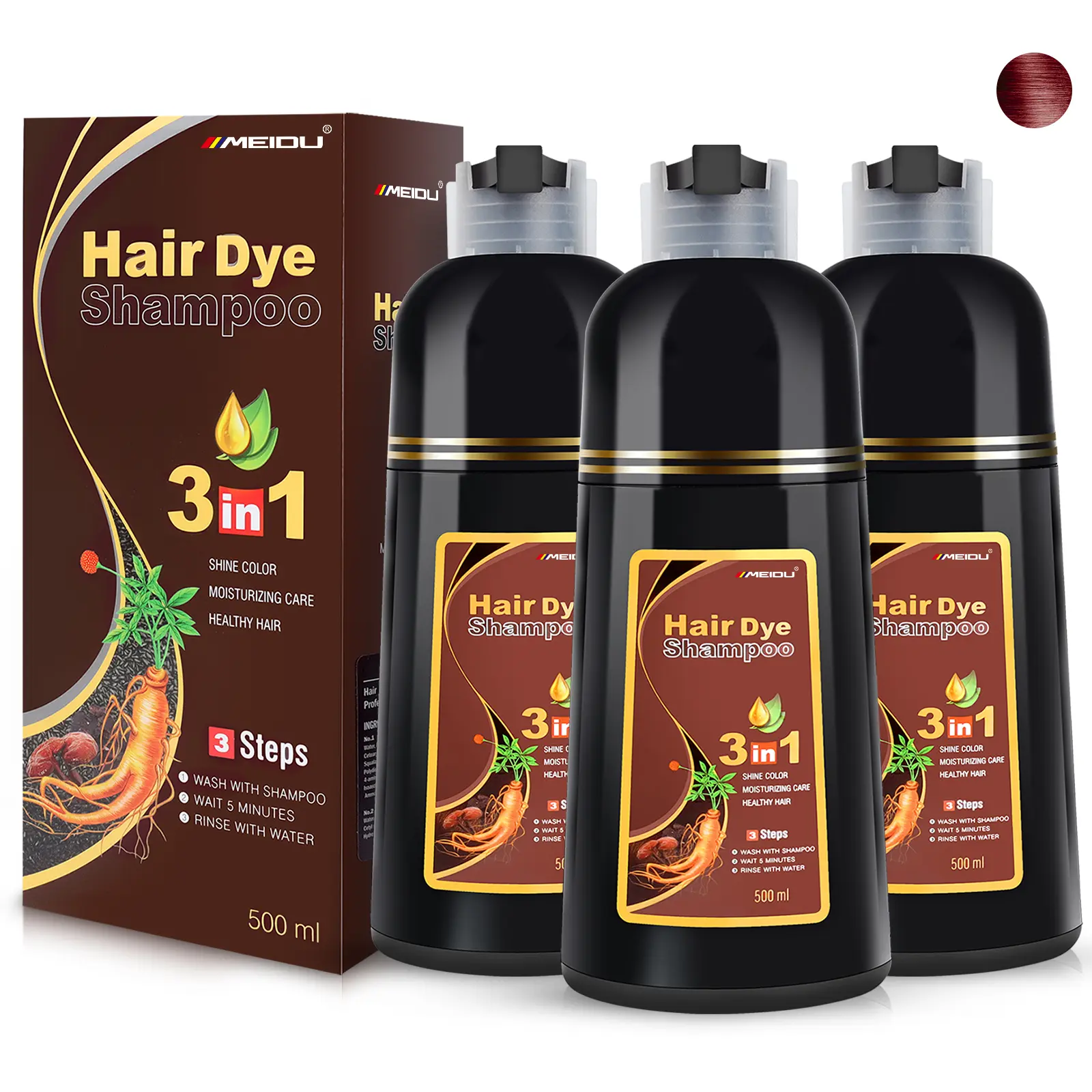 Dark Wine Red 500ml*3
