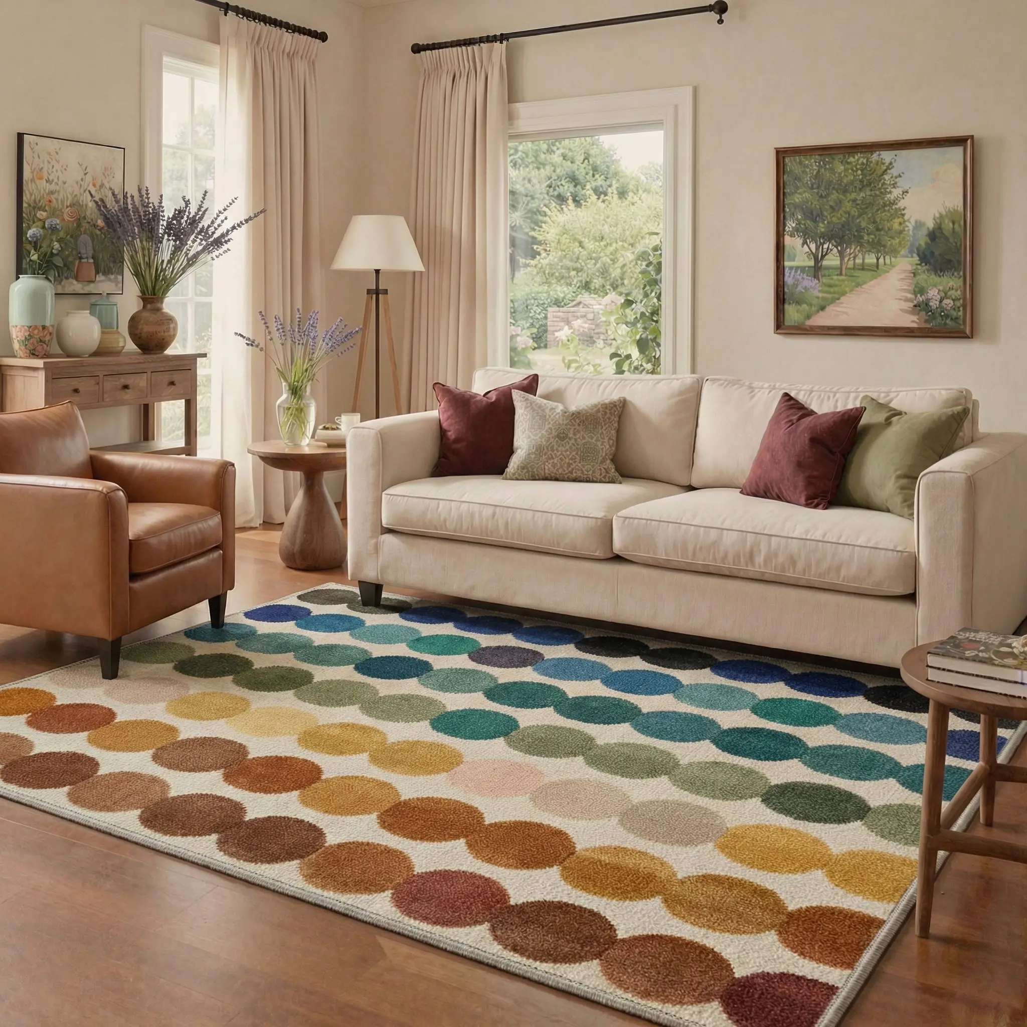 【Deals For You Days】GENIMO Floor Rug – Soft, Non-Slip, Pet Friendly, Machine Washable Home Carpet, Ideal Area Rug for Living Room, Bedroom, Kitchen ,ARC2033-ECHO