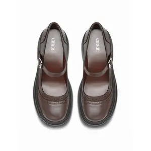 Cider CHUNKY HEELED BUCKLE LOAFERS