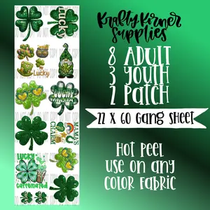 Lucky DTF Transfer Gang Sheet, 22 x 60
