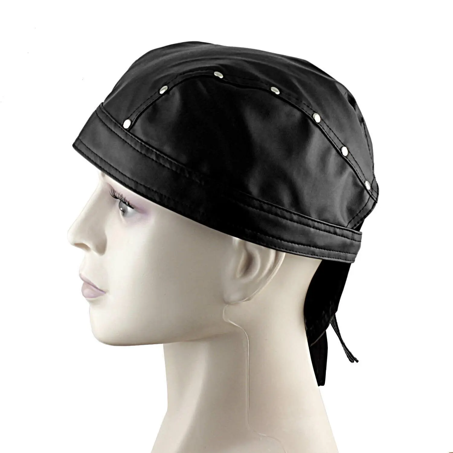 Leather Bandana Biker Doo Do Rag Headwrap Studded Mens Cap Capsmith Du Rag