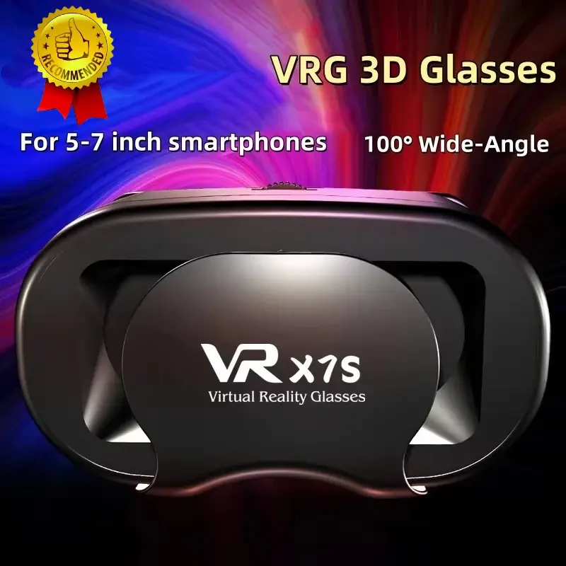 VR Headset For Phone, Compatible With IPhone Samsung And Android 3D Virtual Reality For Kids And Adults VR Goggles For Smartphone /4.5-6.3in Eyes Protected Anti-Blue HD Lenses Wearable Digital