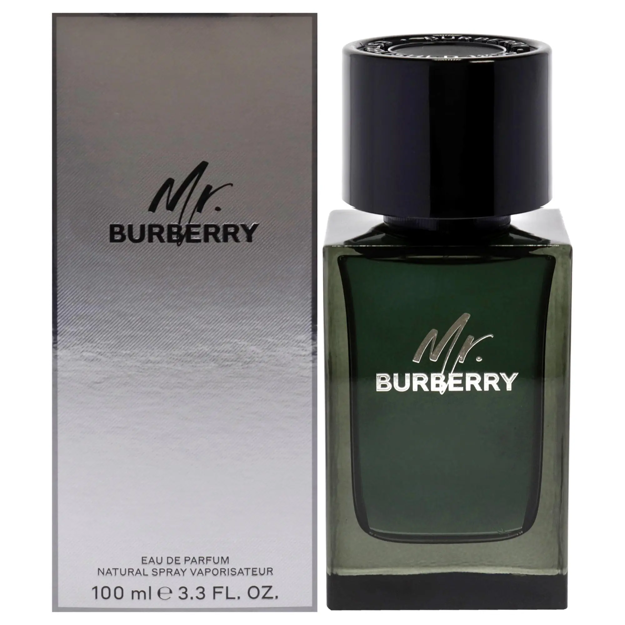 Mr. Burberry Classic EDP Spray for Men - 3.3 fl oz, Freshness, Long-Lasting Scent, Spray Apply Design