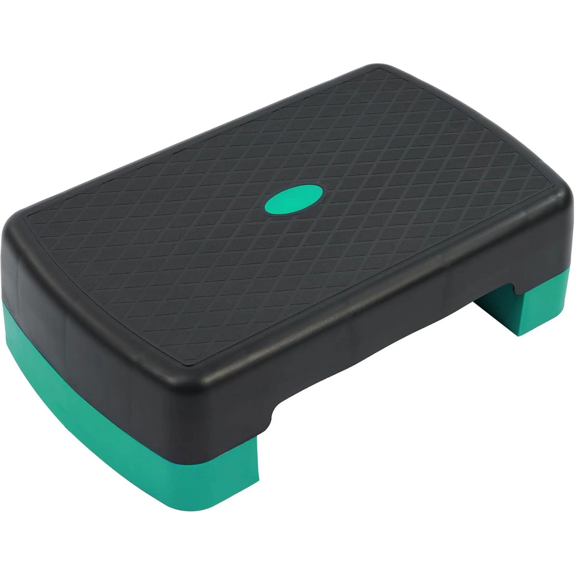 Fitvids 18" Workout Aerobic Stepper Platform, Adjustable Risers, Black/Green