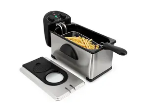 MegaChef 3.17 Quart Stainless Steel Electric Deep Fryer with Timer