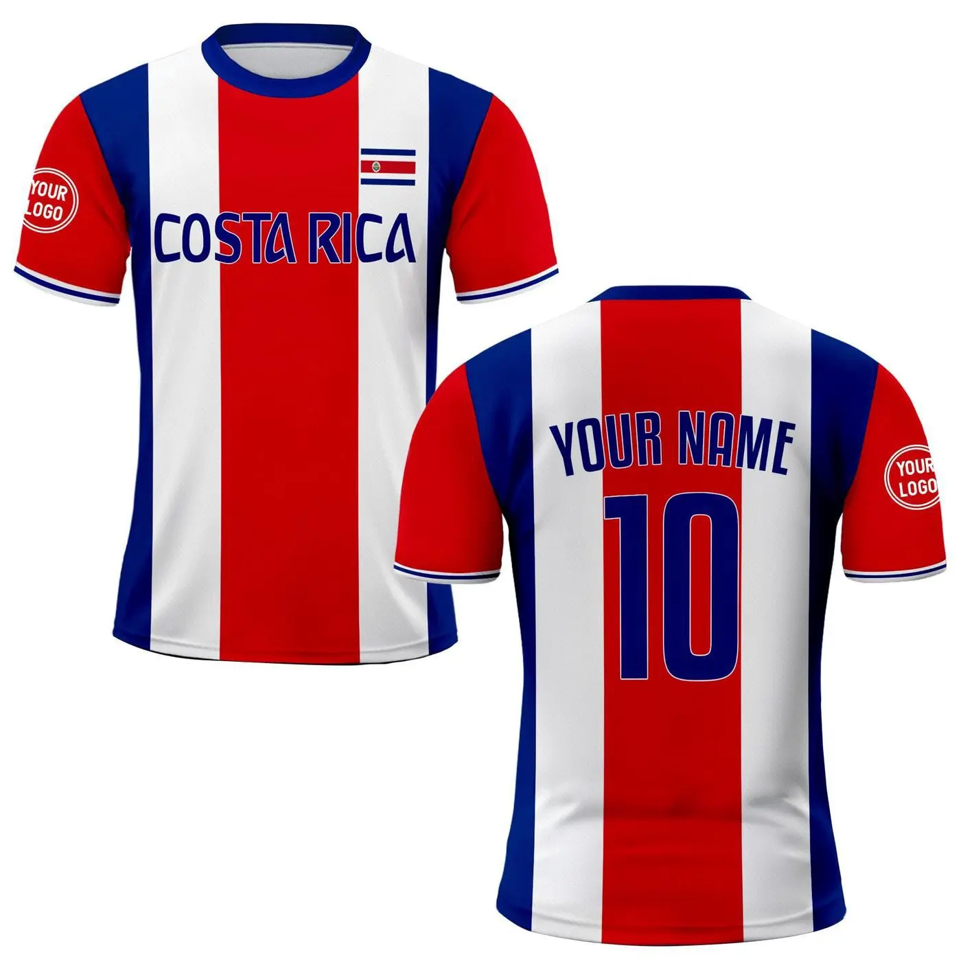 2025 Custom Costa Rica Soccer Jerseys for Fans & Players Personalized Name & Number National Uniform Shirt for Men Women