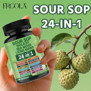 FRCOLA SOURSOP 24 IN 1 Supplements- Soursop, Shilajit, Sea Moss, Lion Mane All in One Diary supplement, Healthcare, Boost Immune, Vitamin