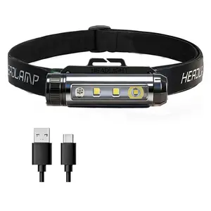 LED Headlamp Rechargeable, Super Bright High Lumens magnetic Headlamp, 8 Modes IPX7 Waterproof Lightweight Head Light with Taillight & Clips for Camping, Running,Fishing, Outdoors, Hard Hat Work fishing emergency Multi-Functional Headlights