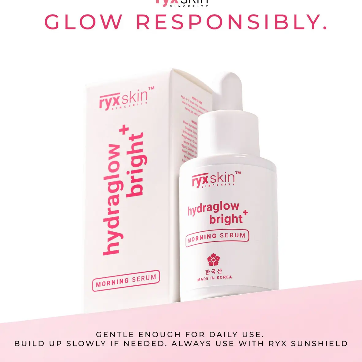 [ryxskin sincerity] HYDRAGLOW BRIGHT+ Morning Serum | Lightweight Daily Serum 30ml