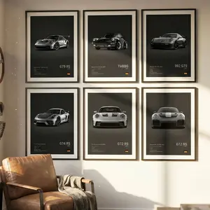 Sports Car Pattern Unframed Painting, 1 Count Modern Canvas Wall Art, Wall Decor for Home Living Room Bedroom Study Room, Home Decor, Modern Home Decoration, Artwork, Modern Art Design