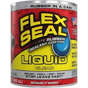 , Rubber Coating ant, , ible, Breathable, and , Roof Repair, Basements, RV, Campers, , Marine, EPDM, Masonry, Clear, 32 oz