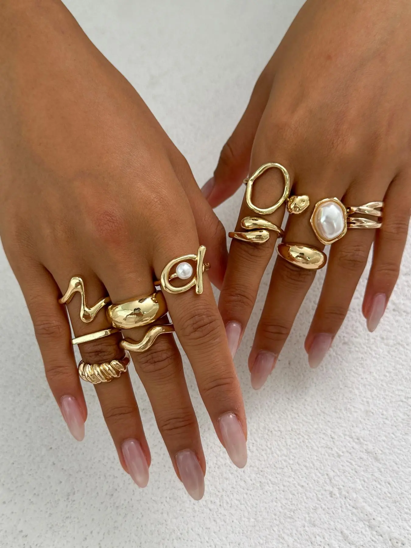 Boho Style Irregular Geometric Design Ring Set, Fashion Jewelry for Party, Daily Clothing Decor, Trendy All-match & Exquisite Jewelry for Birthday Gift, Boho Style Rings, Casual Trendy Jewelry, Fashionable Jewelry
