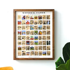 National Park Scratch Off Poster, Colorful Bucket List Poster, US National Park Map, Family Adventure Map, Destination Poster