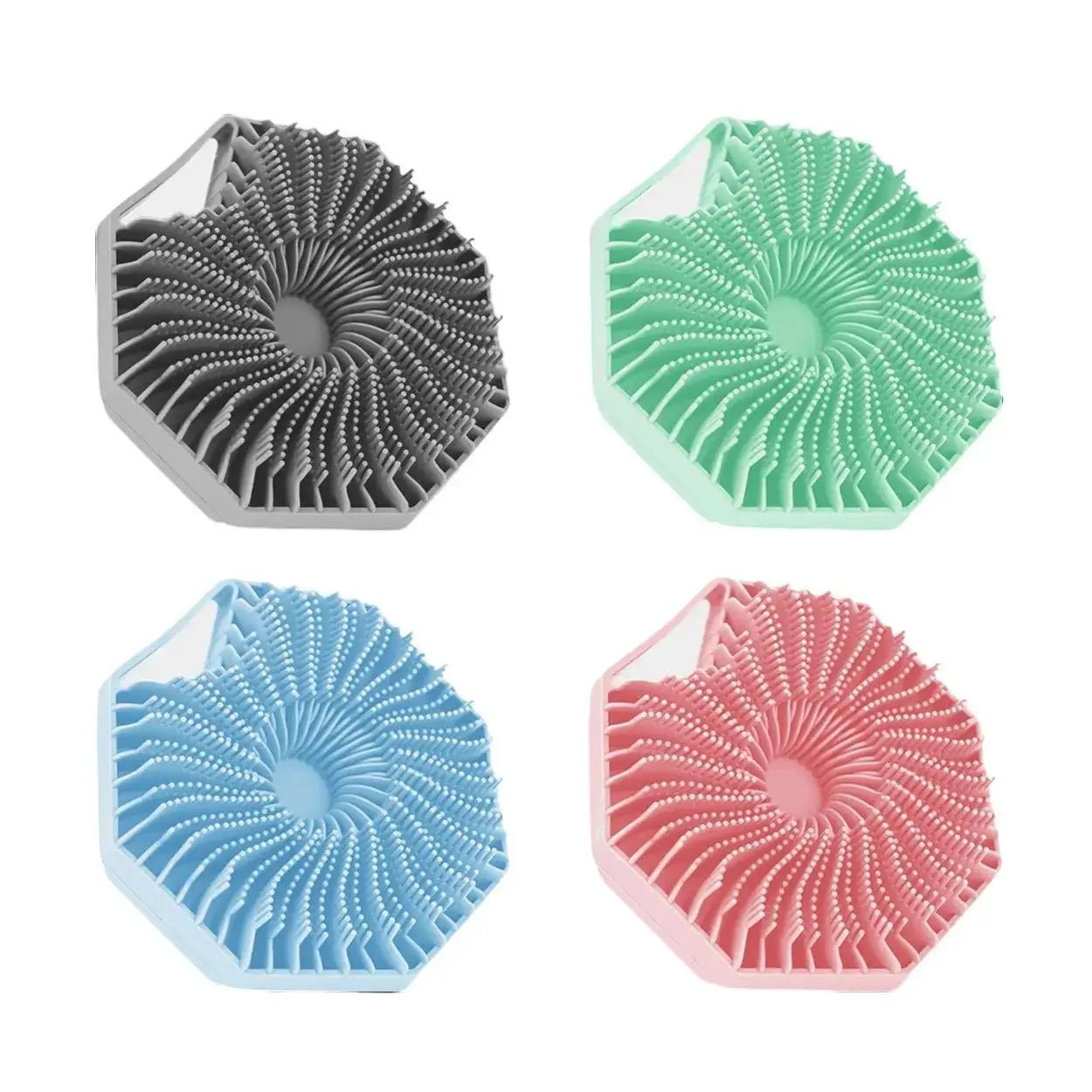 Sud 4 COLOR Body Scrubber Christmas Gifts Antimicrobial Silicone Eco-Friendly Shower Scrubber for Sensitive Skin Body Skin Cleansing Deep Cleansing Bath Personal Cleaning