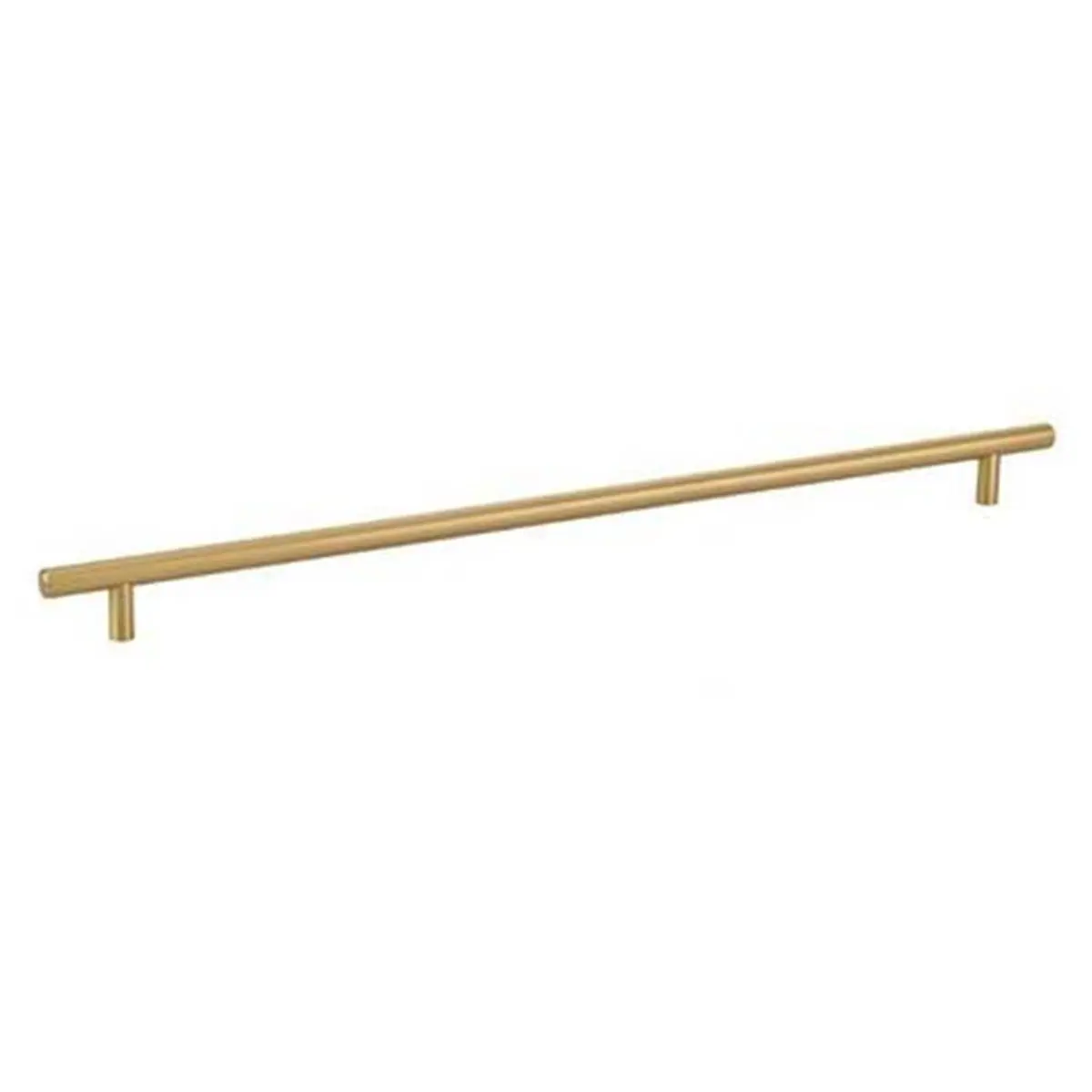 212 MAIN Emtek Satin Brass Metal Bar Cabinet Pull - 16 in. Center to Center, Sleek Brass Finish, Door Hardware Handlesets