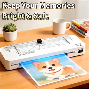 A3 Laminator with 20 Laminating Sheets,​ Built-in Trimmer​, Corner Rounder​, Fast Warm-up , Never Jam Technology, 7-in-1 Portable Laminators for Photos/Docs/Cards, 13 Inch Cold and Thermal Lamination Suitable for Family, Office and School