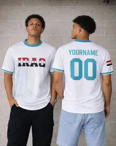 Personalized Iraq Soccer Jersey, Custom Name Number Football Tee, Men Women Youth Gift