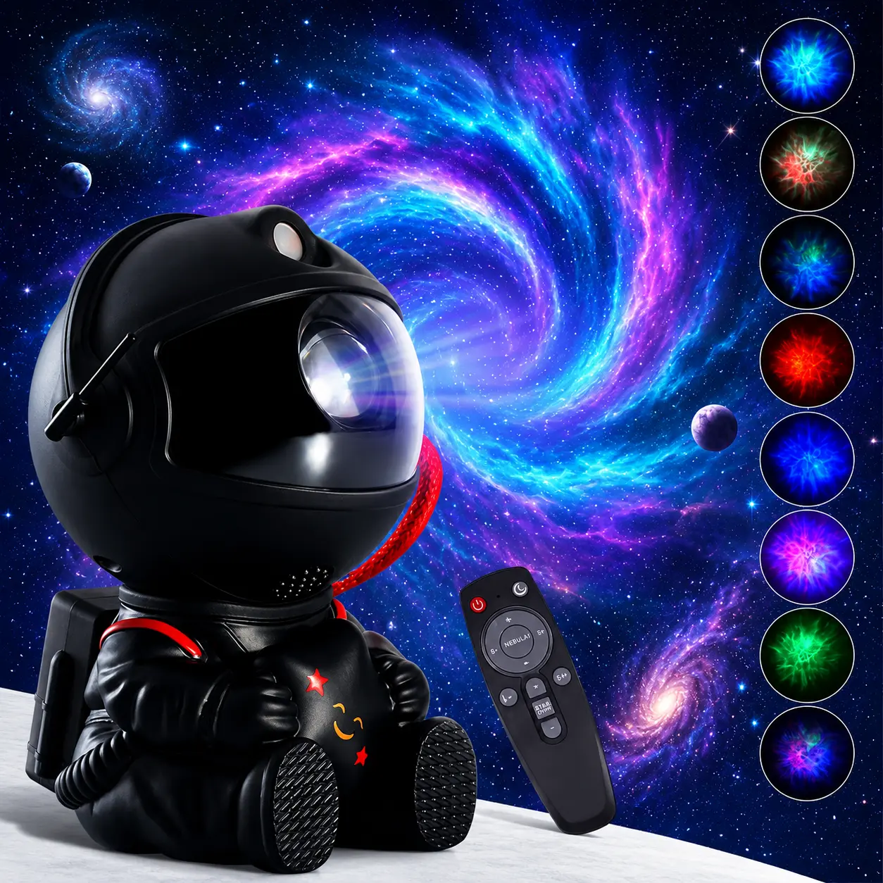 Astronaut Star Projector, Remote Control Galaxy Nebula Ceiling Light, Trendy Tech Decor for Living Room & Bedroom, Ideal Gift for Him