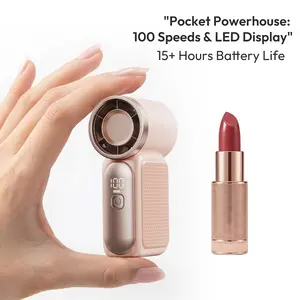 [3000mAh | 100-Speed] GAIATOP Super Mini Turbo Fan for Makeup Drying & Hot Flashes, Portable Pocket Fan, Perfect Mother's Day Gift & Summer Gift for Mom