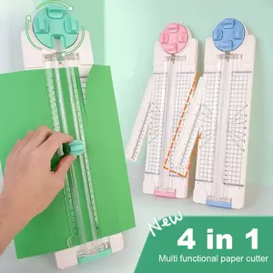 Portable Manual Paper Cutter, 1 Count 4 in 1 Sliding Paper Cutter, Manual Operation Paper Cutter for Home Office and School Use, Cutting Supplies