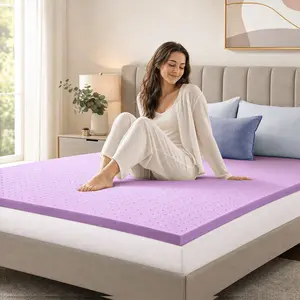 【Deal】Full Size Cooling Gel Memory Foam Mattress Topper, Premium Mattress Toppers for Improved Sleep Quality, Cooling Mattress Topper,Purple
