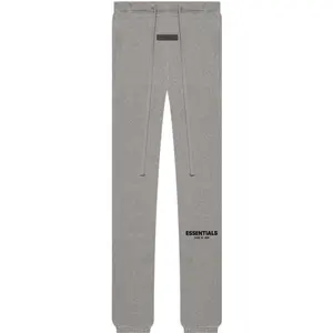 Men's Fear of God Essentials SS22 Dark Oatmeal Beige Logo Sweatpants