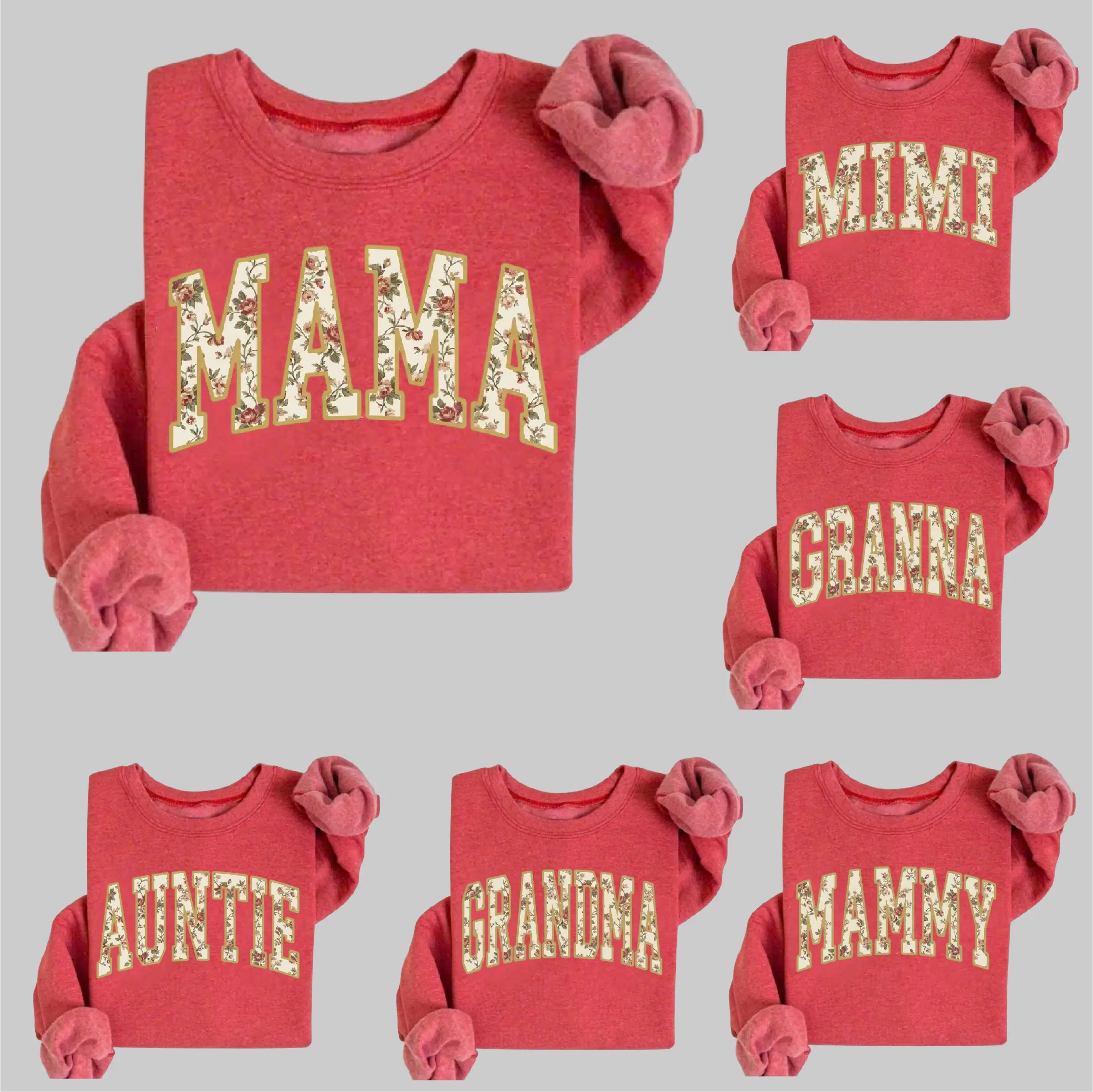 Customize Floral Mama Sweatshirt, Personalized Mama Shirt Vintage Mama Shirt Trendy Mama Shirt Grandma Shirt Auntie Shirt Mothers Day Gift