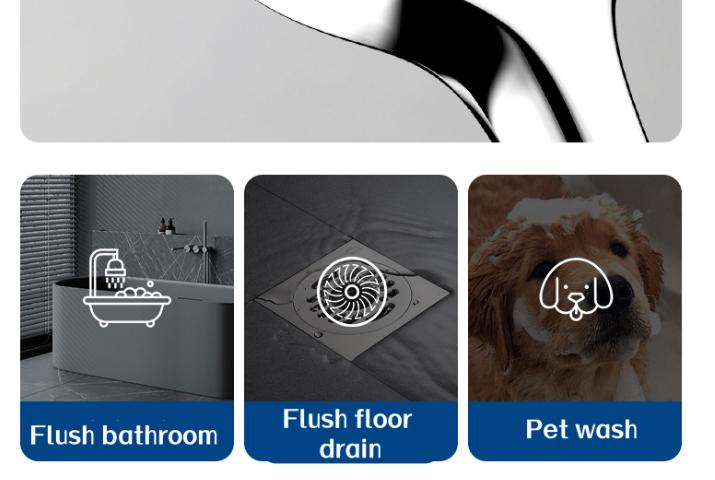 High-Pressure Handheld Shower Head, 6 Spray Mode Patterns, Water-Saving Design, Bathroom Shower Head, Fixed Shower Head, Bathroom Additions, Easy to Install, Durable, Silvery,Black Shower Head for Shower Use Solely For shower use solely