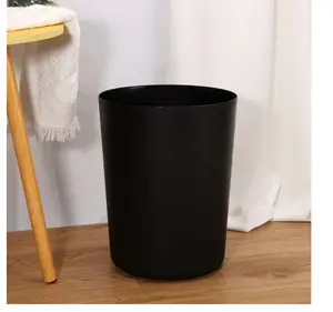 5 Gallon Trash Can, Plastic Office Trash Can, Black Matte