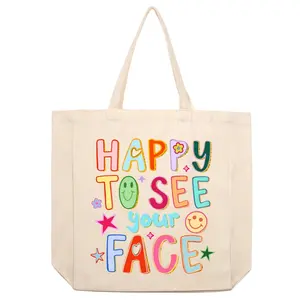 Sports Canvas Bag Outdoors Bags Cartoon Style 100% Cotton Denim Fabric Breathable Tag-Free Design
