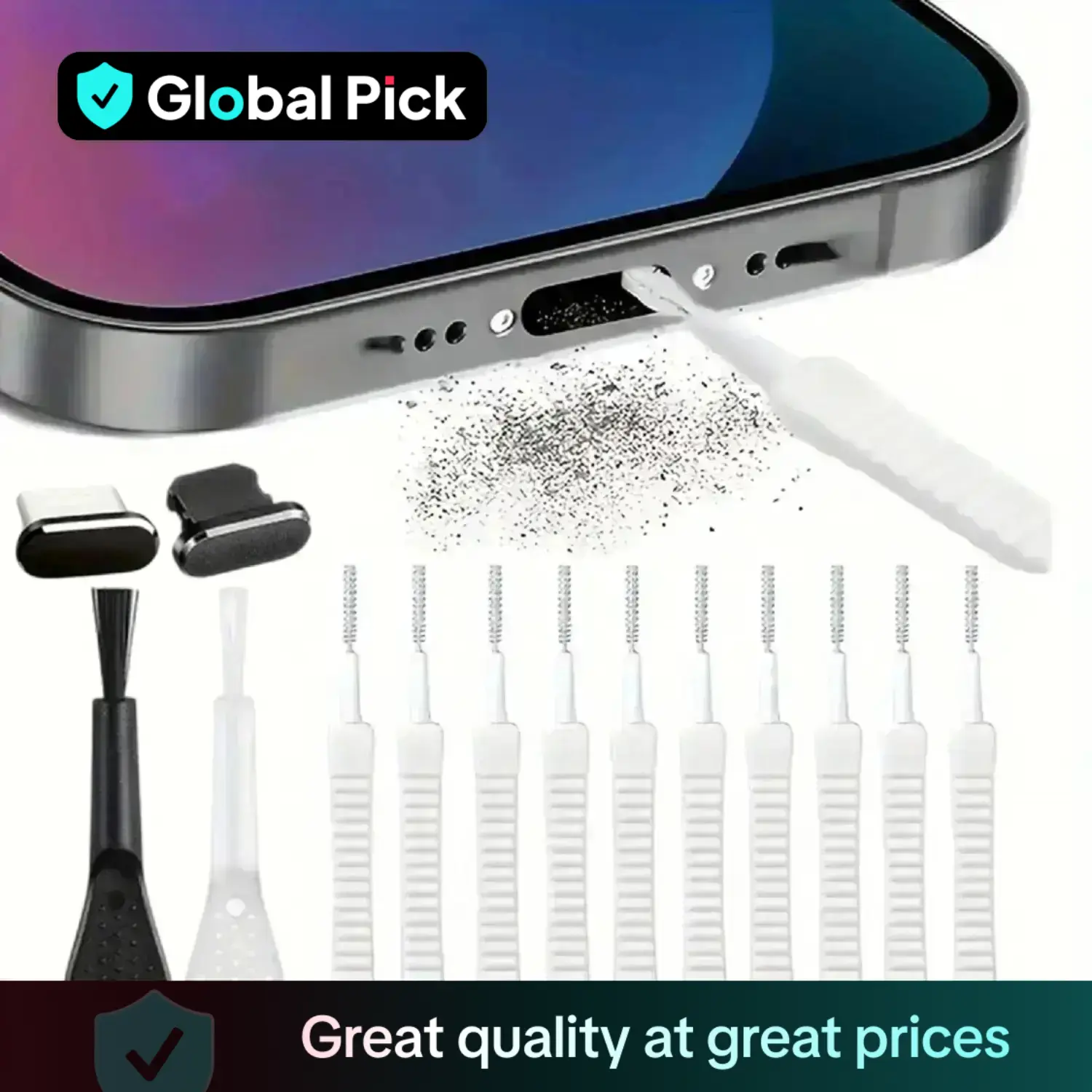 Phone Charging Port Cleaning Tool Kit, Portable Phone Cleaning Tool, Phone Accessories for iPhone & Android Phone, Phone Camera Cleaner, Phone Mainten