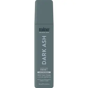 Minetan Dark Ash Self Tan Foam | Color Correcting - Intense Super Dark Brown Finish, 1 Hr Express, Face & Body Fake Tanner, For Fair & Pink Undertones, Australian Brand