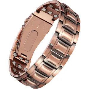 3X Strength Retro Wrist Bangle for Men, Classic Stylish Adjustable Wrist Jewelry with Sturdy Folding Clasp, Durable Daily Wear Accessory Ideal Gift for Gentlemen