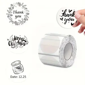 2 Inch Round Thermal Sticker Labels(50mm)- 150 Sheets/Roll, Self-Adhesive Direct Thermal label Paper For P50/M110/M220/D100/D200/X4 Printers, Circle Stickers For Reatil Thank You Tags, Food Jars & Gift Packaging